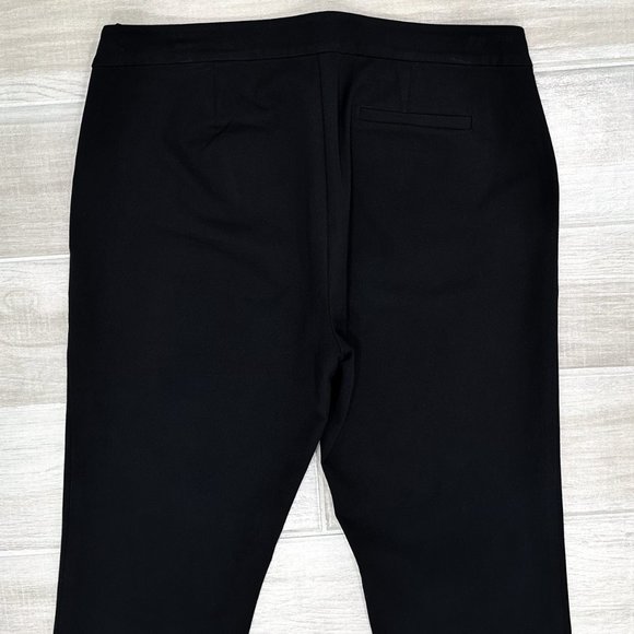 Eileen Fisher Mid-Rise Slim Side Zip Ankle Pants Organic Cotton Blend Black Sz M - Picture 7 of 15